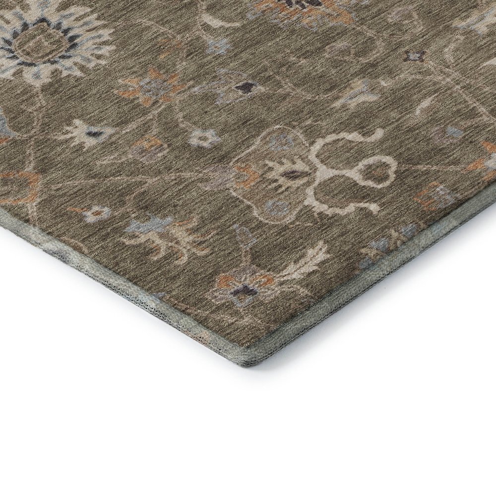 Premium Machine Washable Mayfield AMF1137 Brown 5' x 7'6" Rug. Picture 3