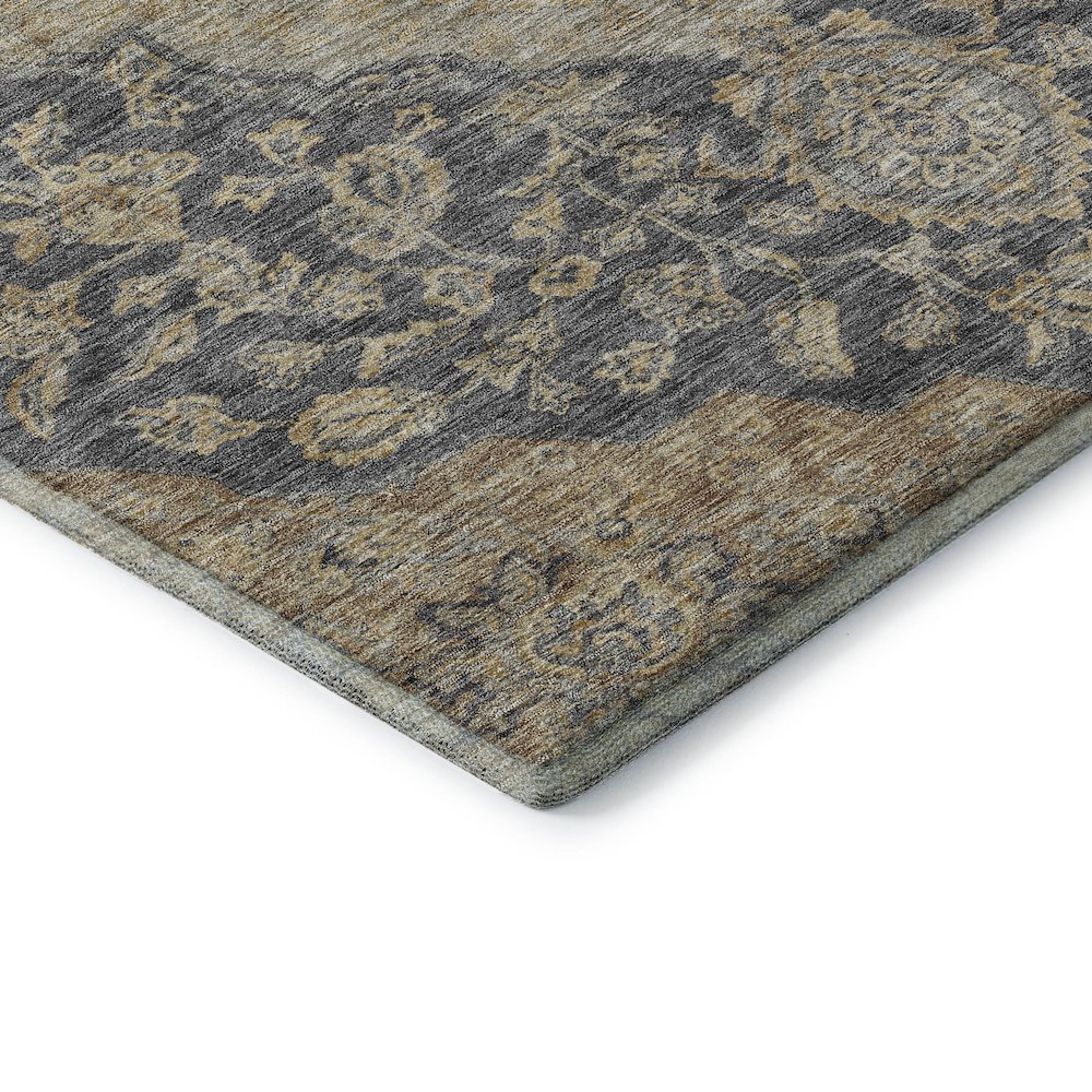 Premium Machine Washable Mayfield AMF1151 Charcoal 5' x 7'6" Rug. Picture 3