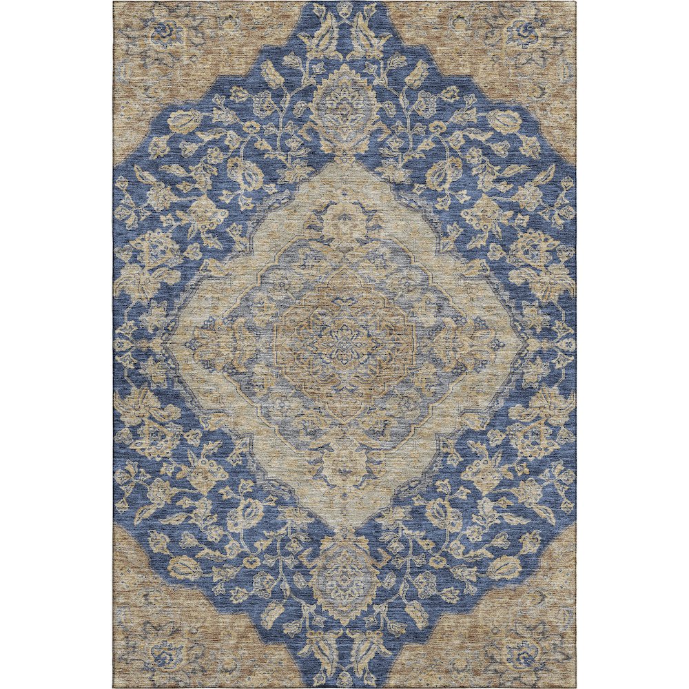 Premium Machine Washable Mayfield AMF1151 Navy 9' x 12' Rug. Picture 1