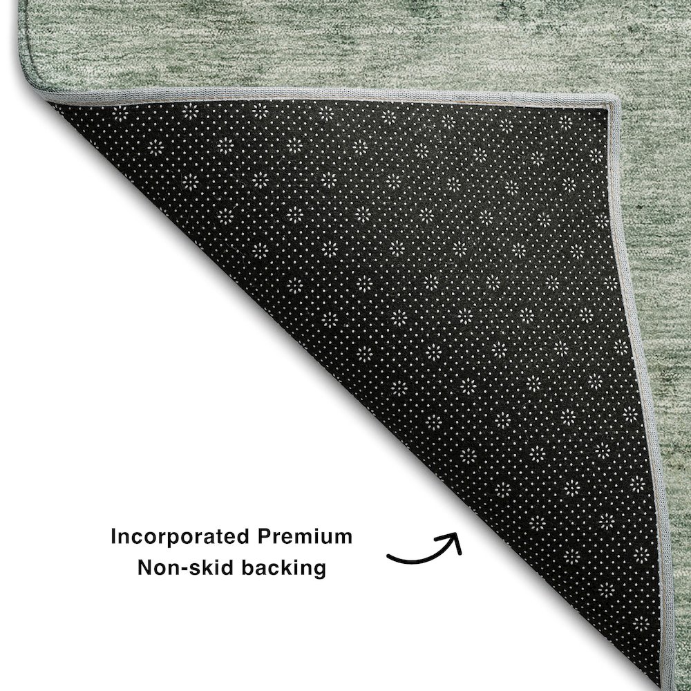 Premium Machine Washable Mayfield AMF1157 Seafoam 5' x 7'6" Rug. Picture 2