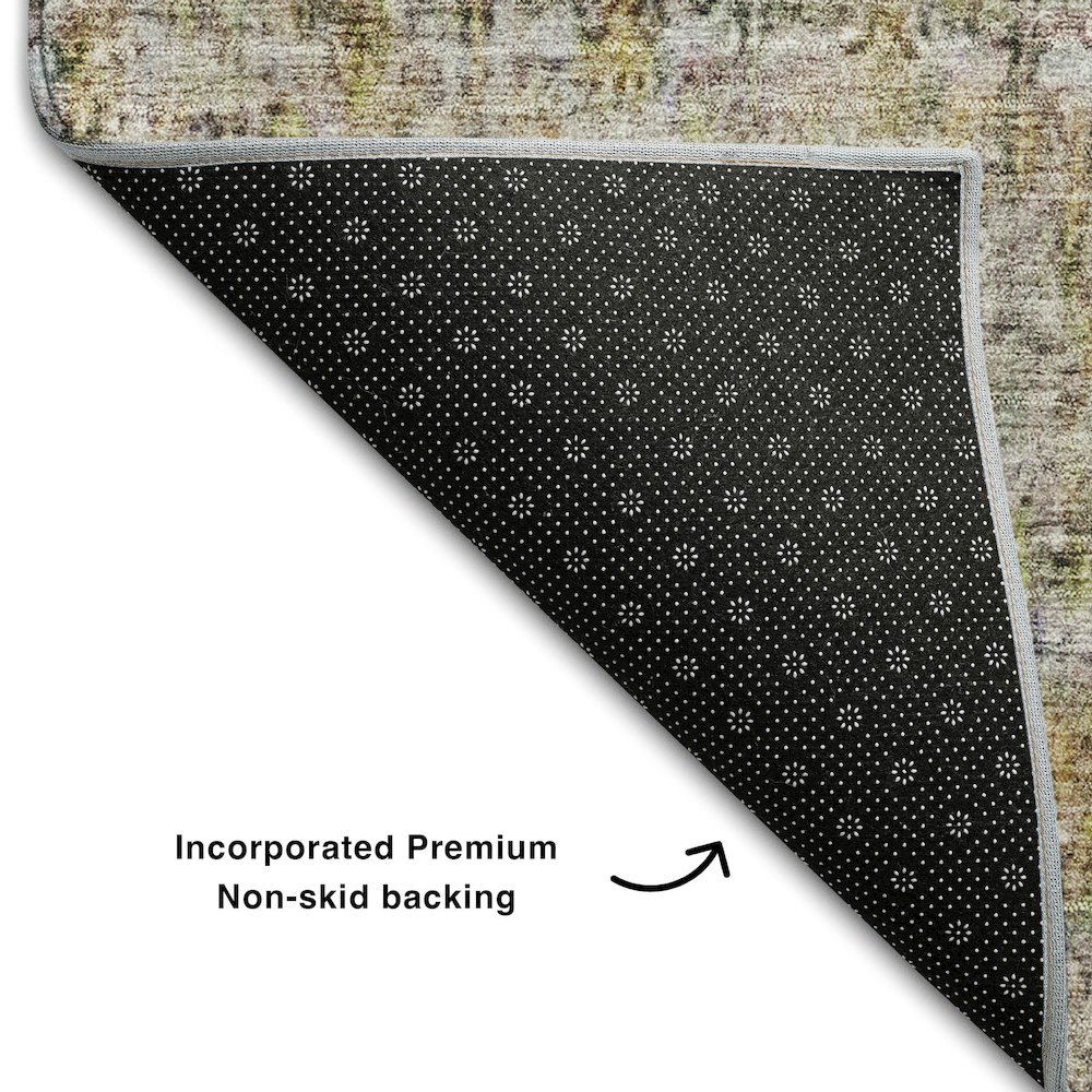 Premium Machine Washable Mayfield AMF1173 Seafoam 5' x 7'6" Rug. Picture 2