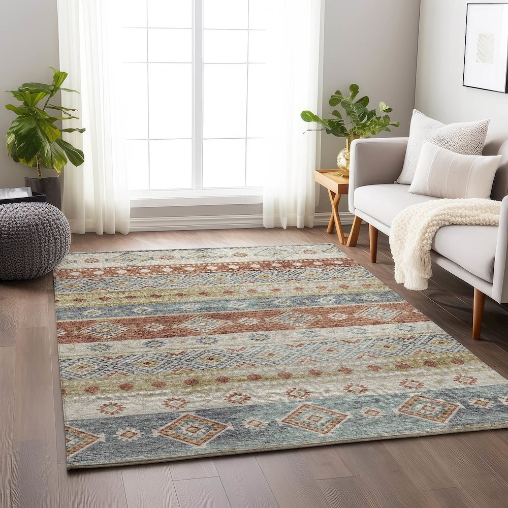 Premium Machine Washable Mayfield  Desert 9' x 12' Rug. Picture 5