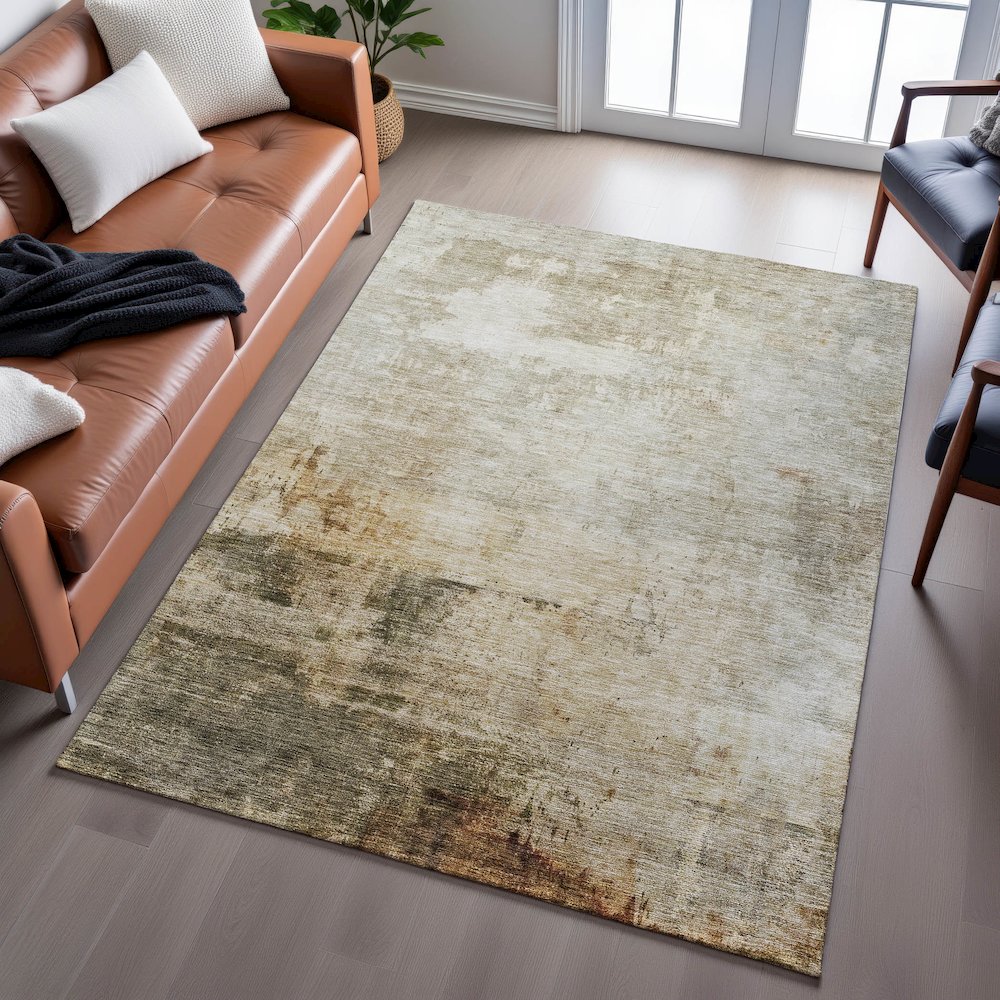 Premium Machine Washable Mayfield AMF1193 Linen 9' x 12' Rug. Picture 6