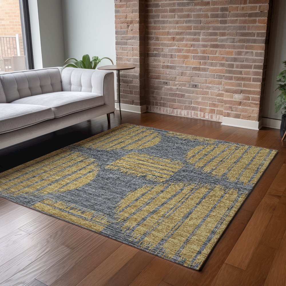 Premium Machine Washable Mayfield  Gilded 9' x 12' Rug. Picture 6