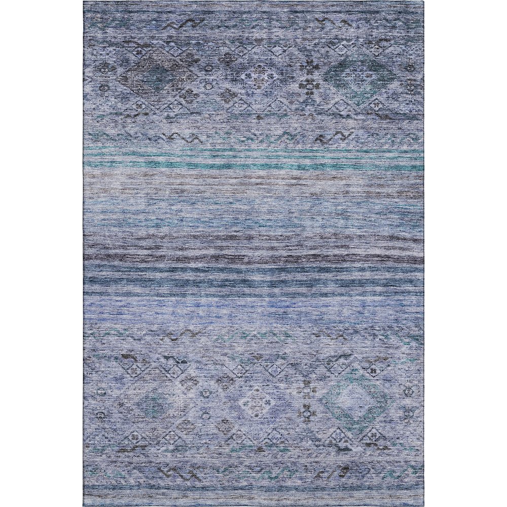Premium Machine Washable Mayfield AMF1219 Blue 9' x 12' Rug. Picture 1