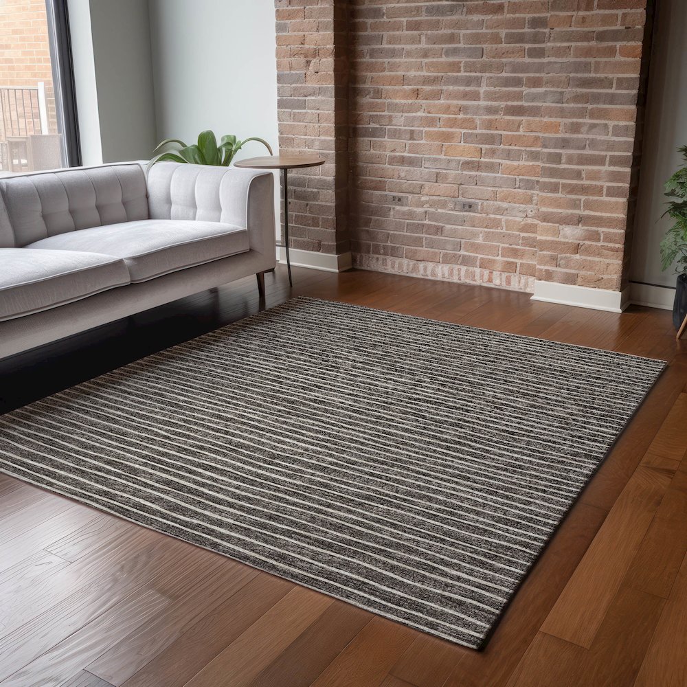 Premium Machine Washable Mayfield  Chocolate 9' x 12' Rug. Picture 6