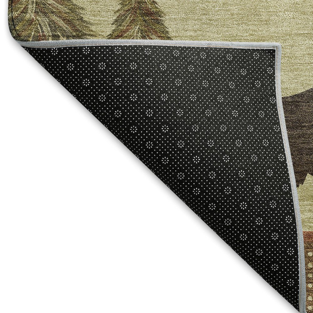 Premium Machine Washable Mayfield  Brown 5' x 7'6" Rug. Picture 2