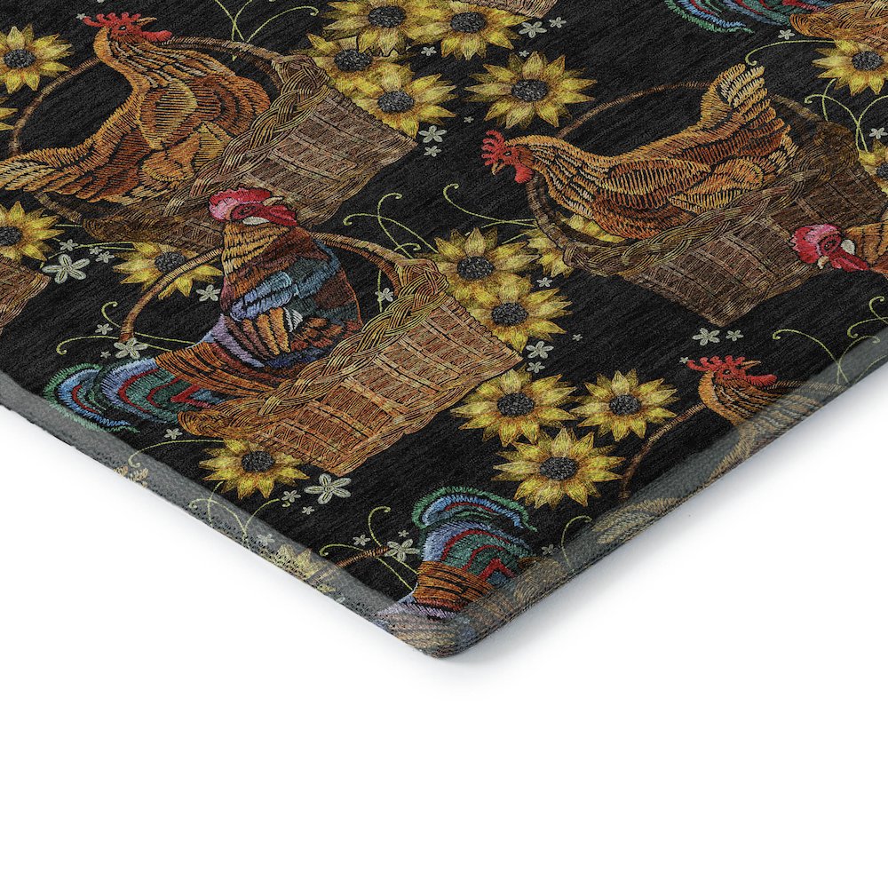 Premium Machine Washable Mayfield  Midnight 5' x 7'6" Rug. Picture 3