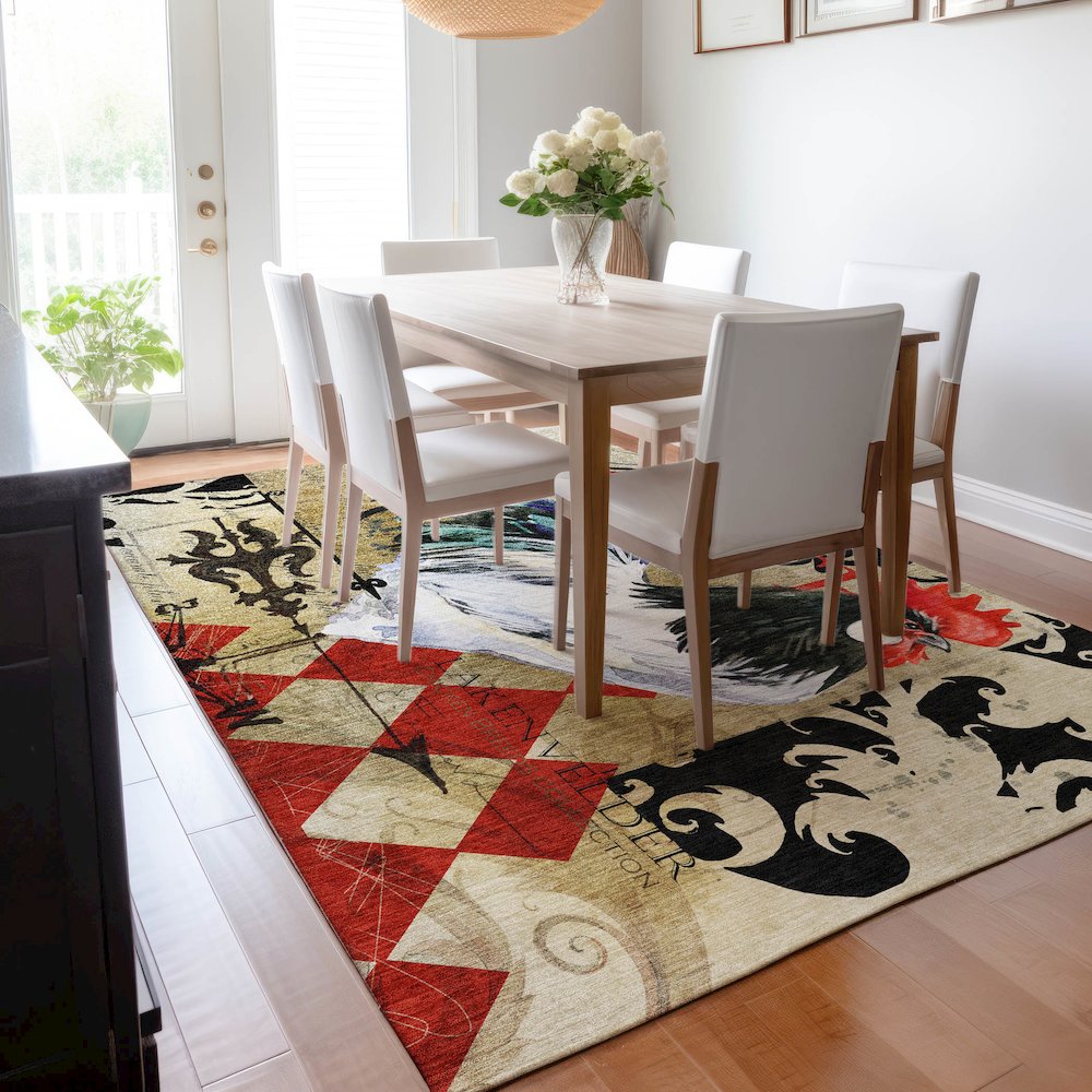 Premium Machine Washable Mayfield  Midnight 9' x 12' Rug. Picture 6