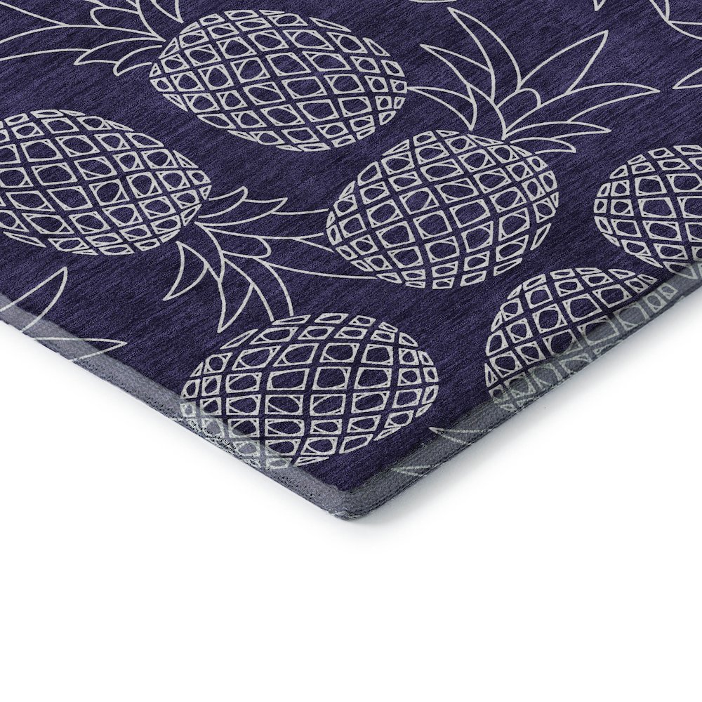 Premium Machine Washable Mayfield  Blue 5' x 7'6" Rug. Picture 3