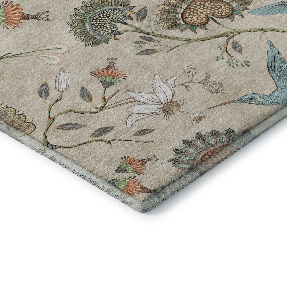Premium Machine Washable Mayfield  Beige 5' x 7'6" Rug. Picture 3