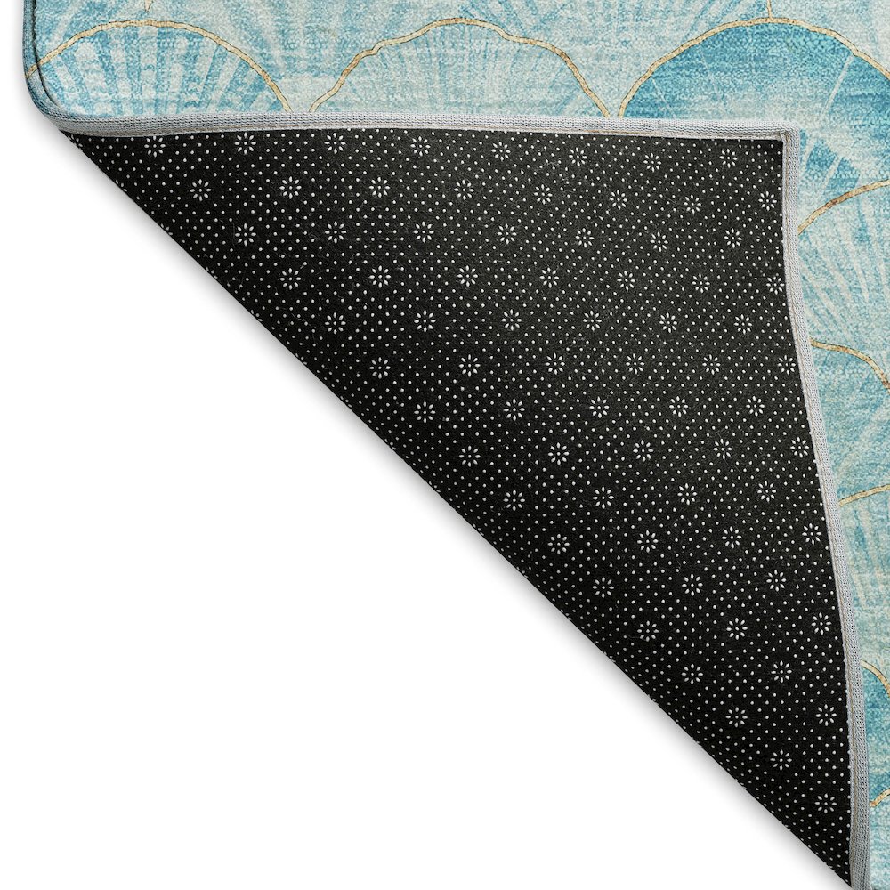 Premium Machine Washable Mayfield  Aqua 5' x 7'6" Rug. Picture 2