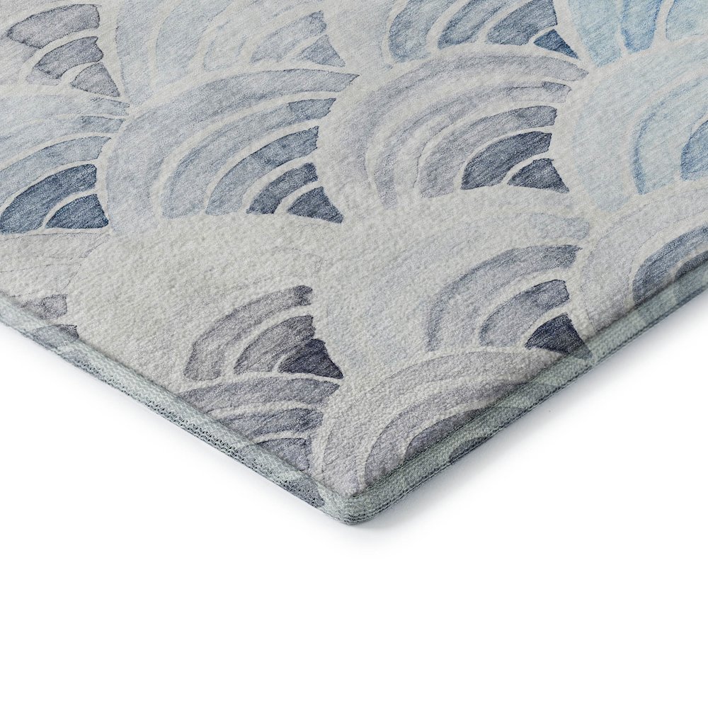 Premium Machine Washable Mayfield  Blue 5' x 7'6" Rug. Picture 3