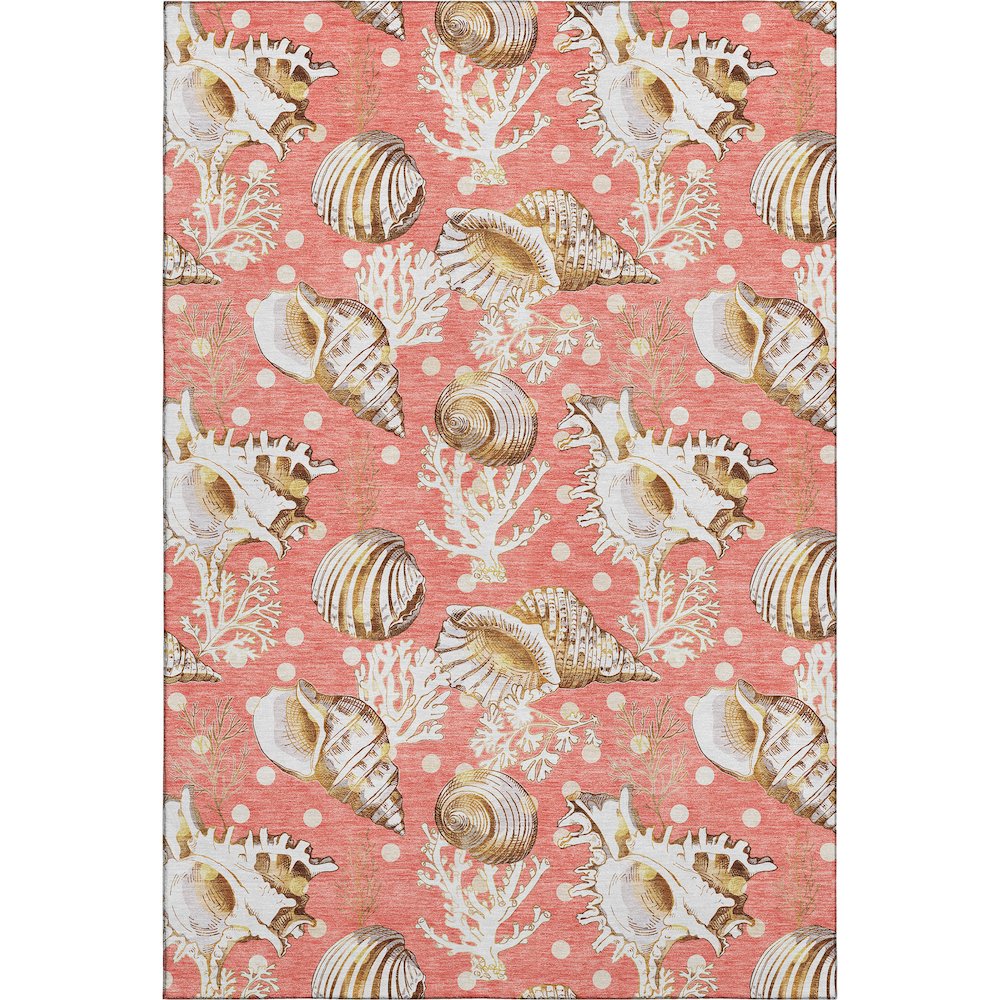 Premium Machine Washable Mayfield  Peach 9' x 12' Rug. Picture 1