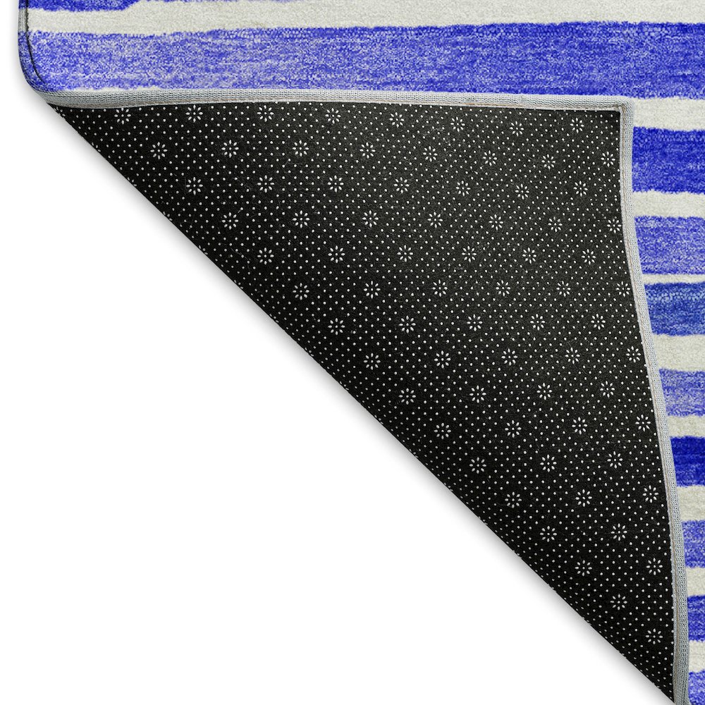 Premium Machine Washable Mayfield  Blue 5' x 7'6" Rug. Picture 2