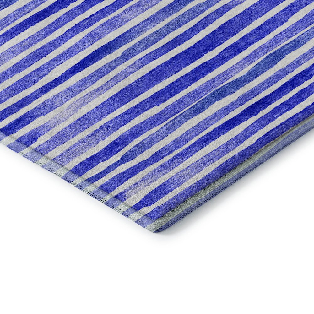 Premium Machine Washable Mayfield  Blue 5' x 7'6" Rug. Picture 3