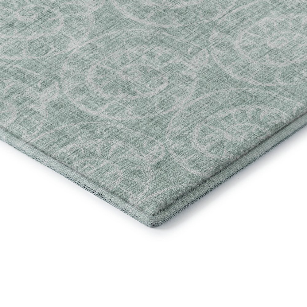Premium Machine Washable Mayfield  Green 5' x 7'6" Rug. Picture 3