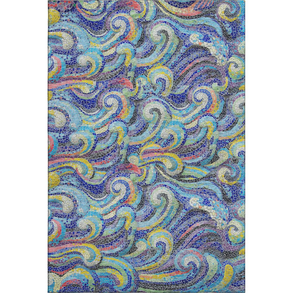 Premium Machine Washable Mayfield  Ocean 9' x 12' Rug. Picture 1