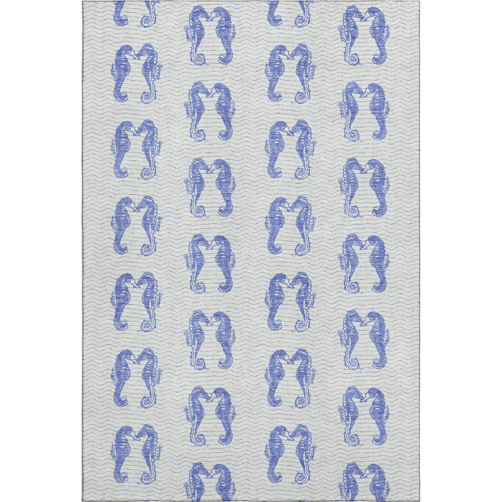 Premium Machine Washable Mayfield  Blue 9' x 12' Rug. Picture 1