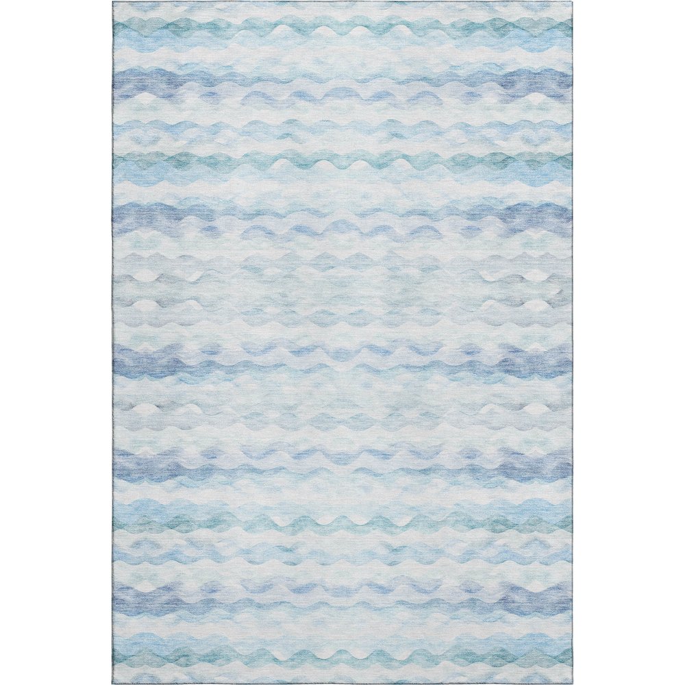 Premium Machine Washable Mayfield  Blue 9' x 12' Rug. Picture 1