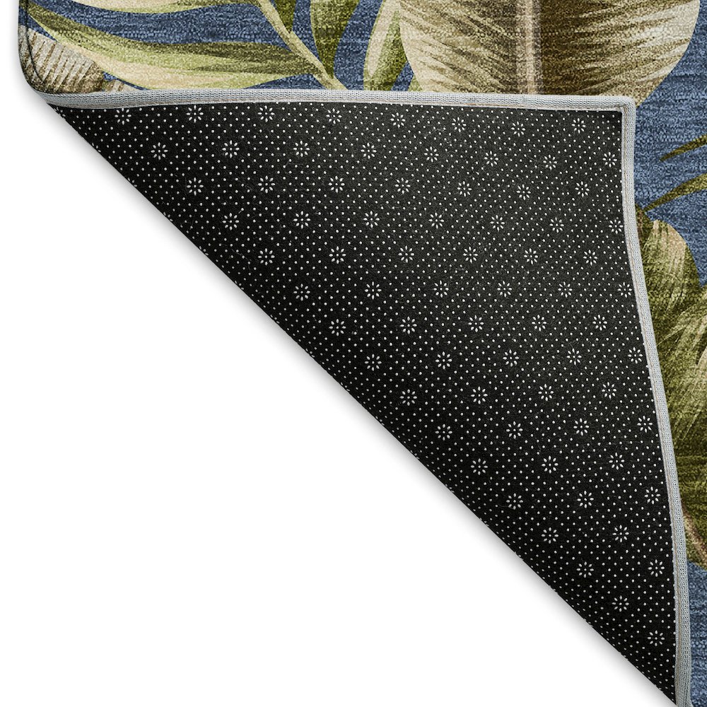 Premium Machine Washable Mayfield  Blue 5' x 7'6" Rug. Picture 2