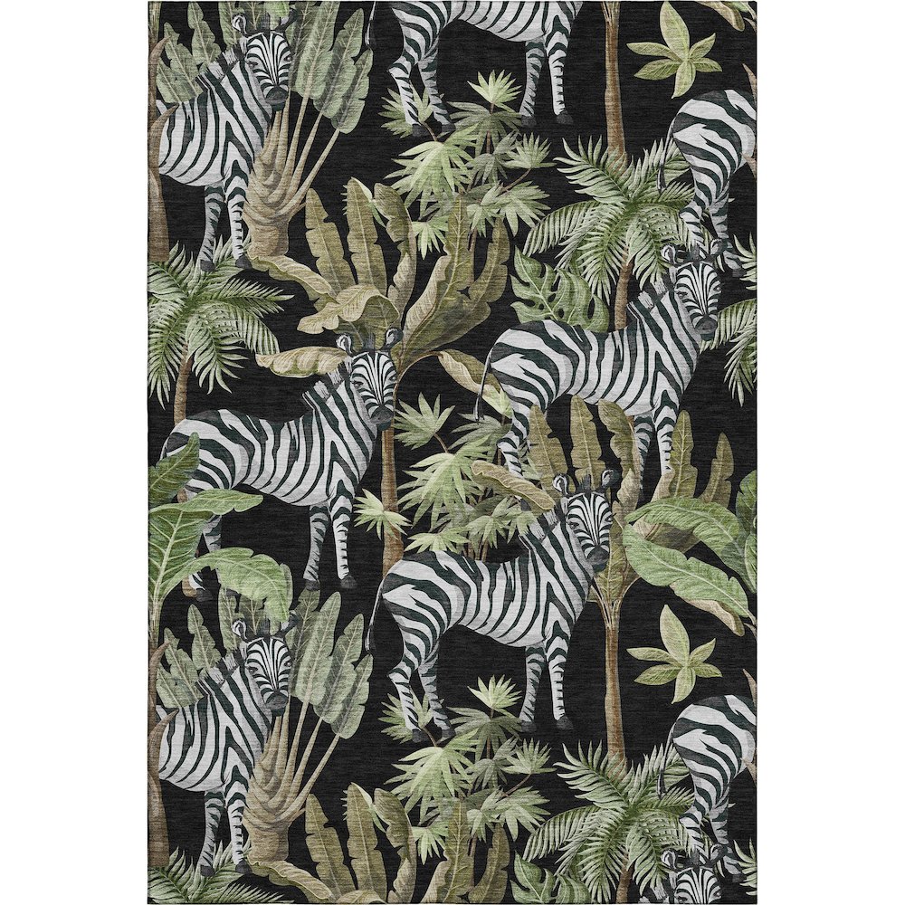 Premium Machine Washable Mayfield  Midnight 9' x 12' Rug. Picture 1