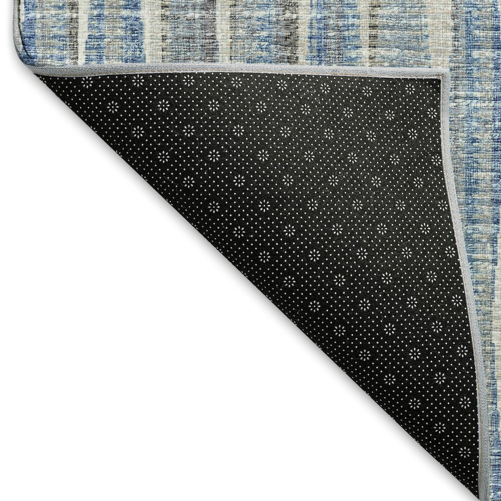Premium Machine Washable Mayfield  Blue 5' x 7'6" Rug. Picture 2