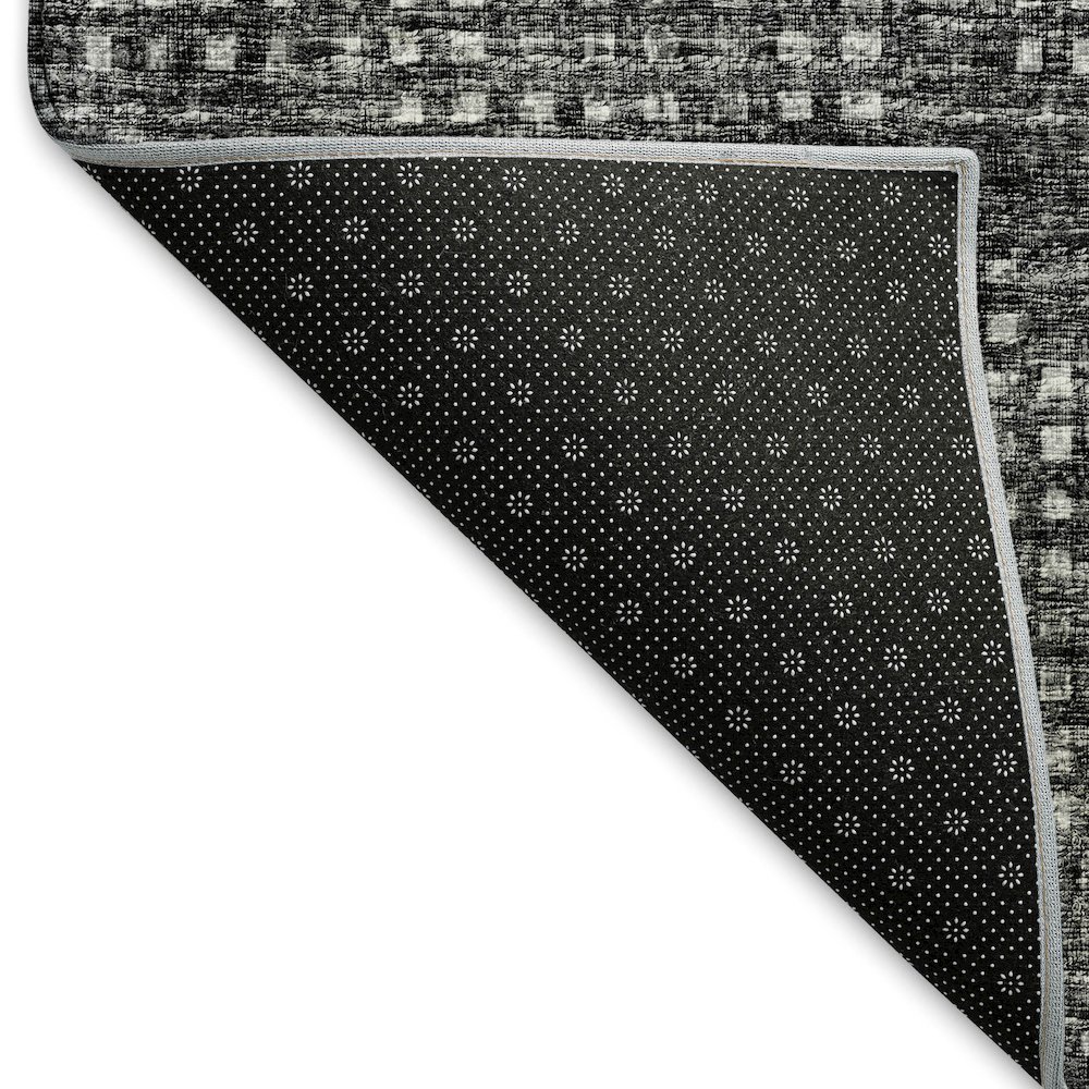 Premium Machine Washable Mayfield  Black 5' x 7'6" Rug. Picture 2