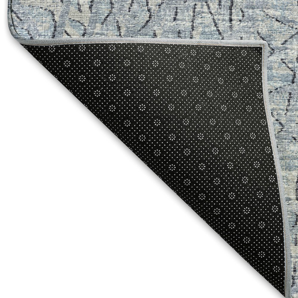 Premium Machine Washable Mayfield  Blue 5' x 7'6" Rug. Picture 2