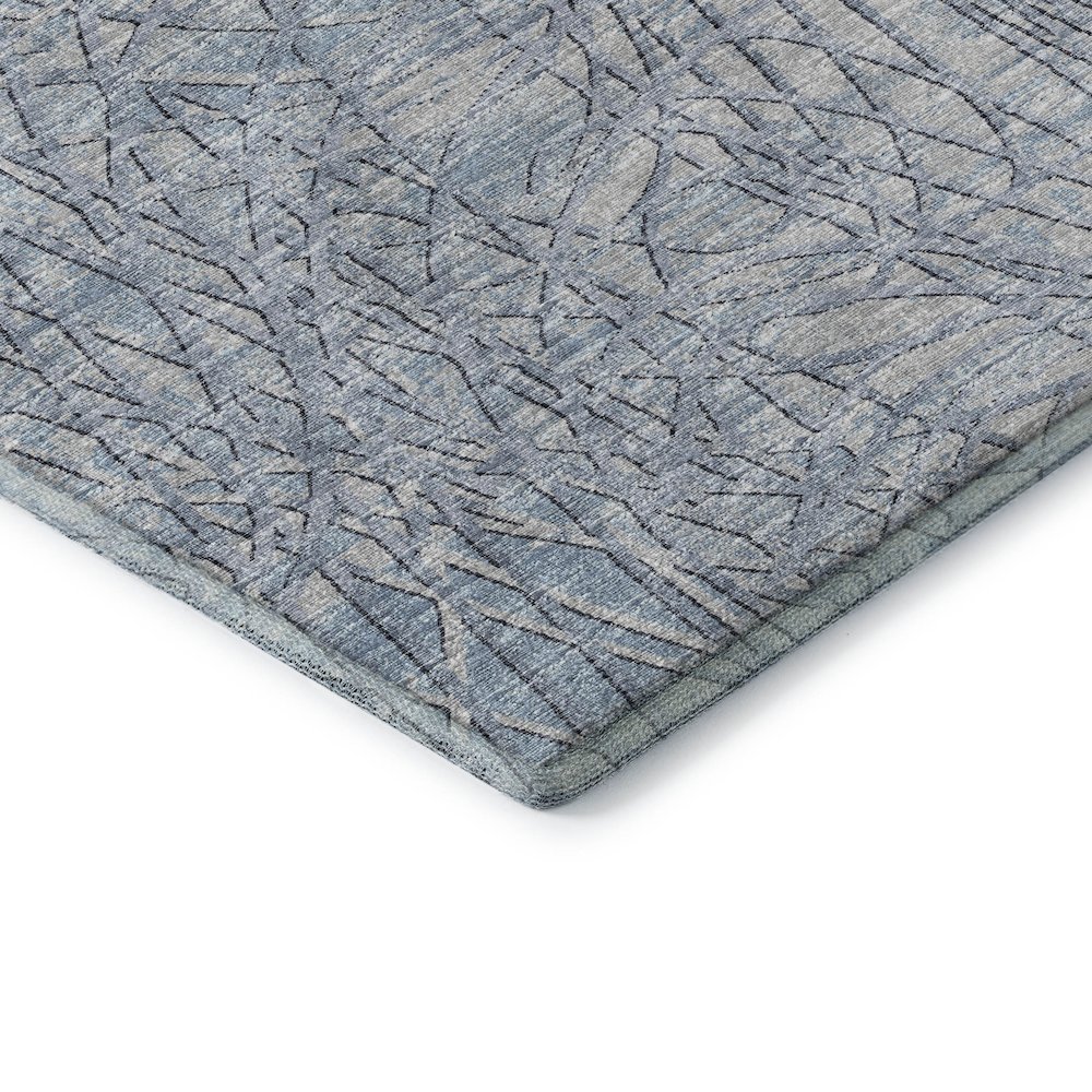 Premium Machine Washable Mayfield  Blue 5' x 7'6" Rug. Picture 3