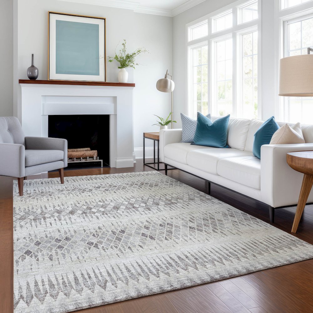 Premium Machine Washable Mayfield  Beige 9' x 12' Rug. Picture 5