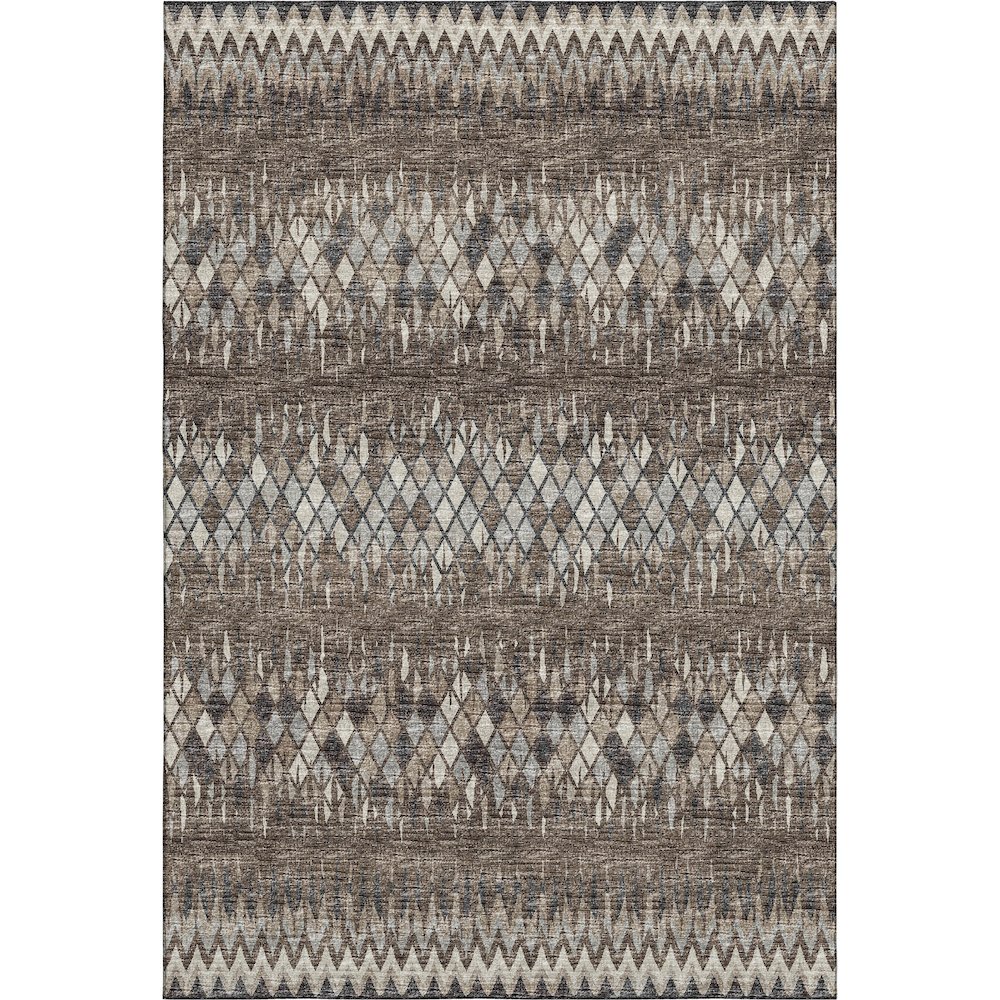 Premium Machine Washable Mayfield  Brown 9' x 12' Rug. Picture 1
