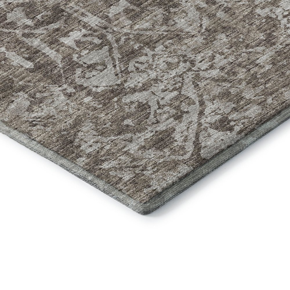 Premium Machine Washable Mayfield  Brown 5' x 7'6" Rug. Picture 3