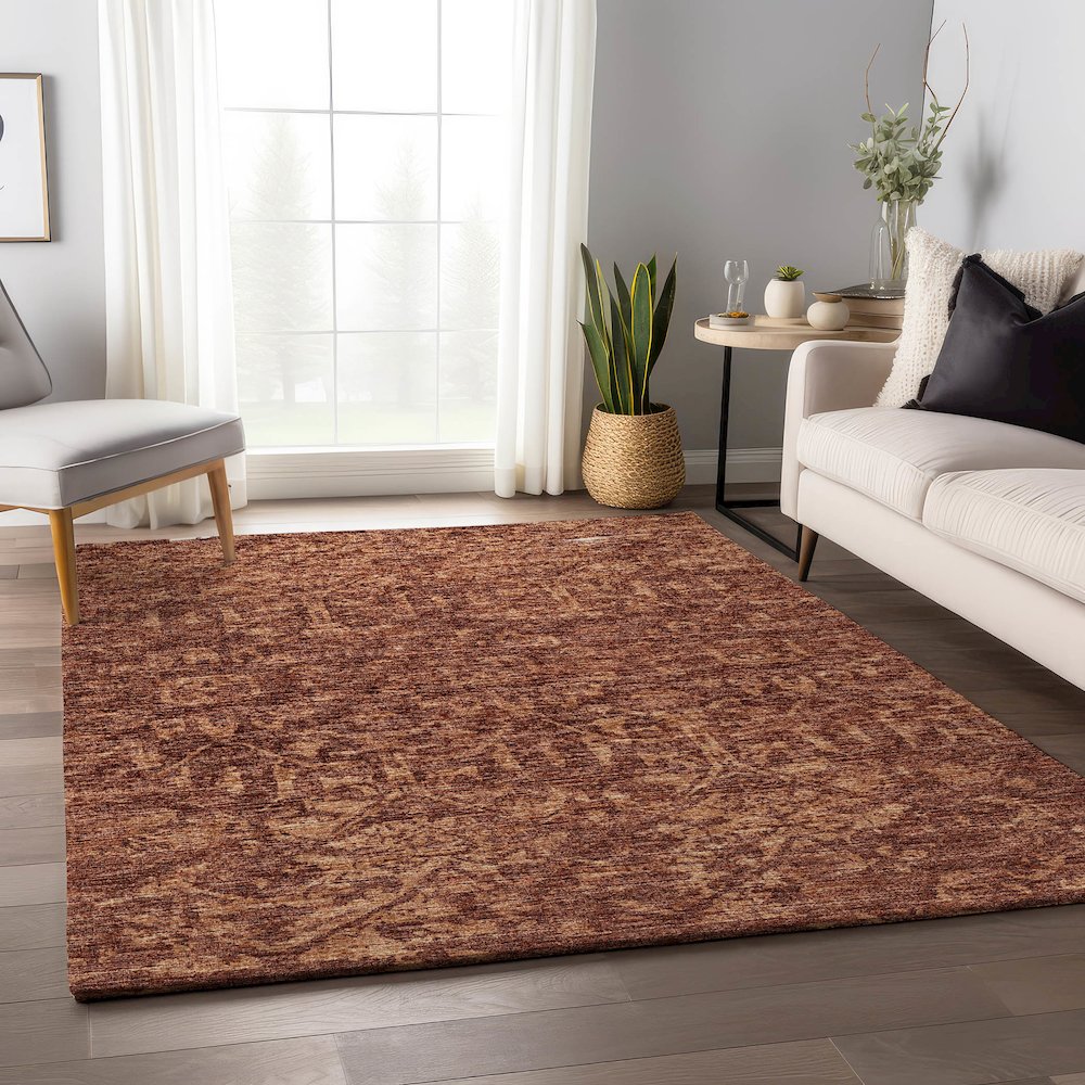 Premium Machine Washable Mayfield  Clay 9' x 12' Rug. Picture 5
