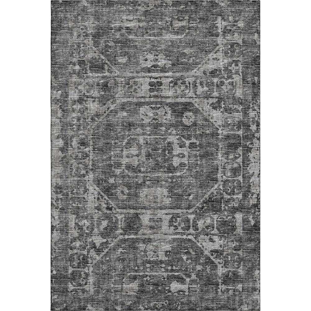 Premium Machine Washable Mayfield  Black 9' x 12' Rug. Picture 1