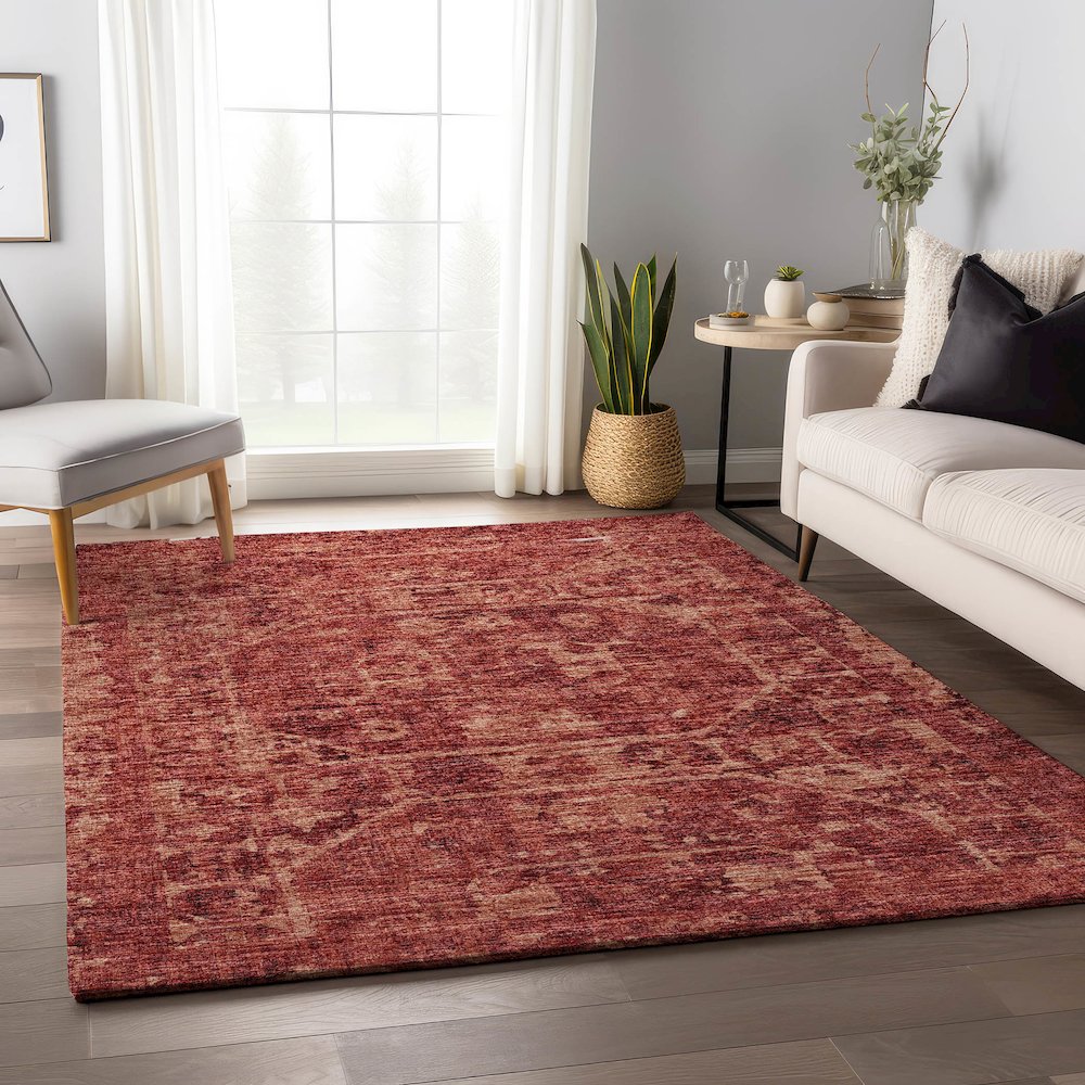 Premium Machine Washable Mayfield  Spice 9' x 12' Rug. Picture 5