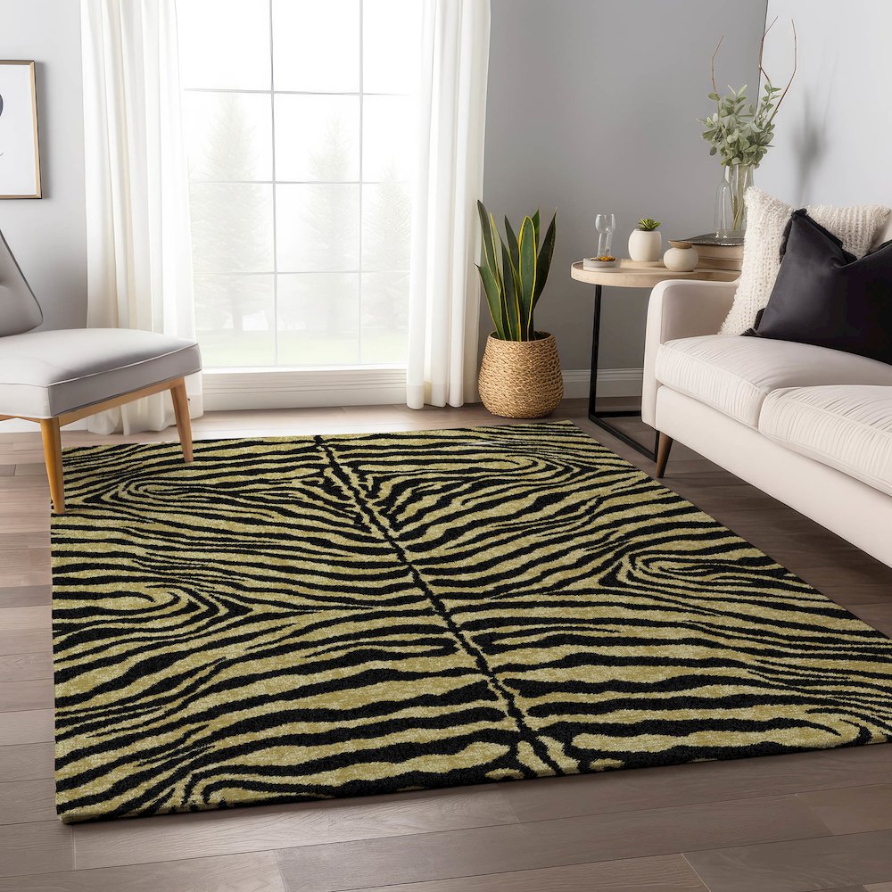 Premium Machine Washable Mayfield  Gilded 9' x 12' Rug. Picture 5