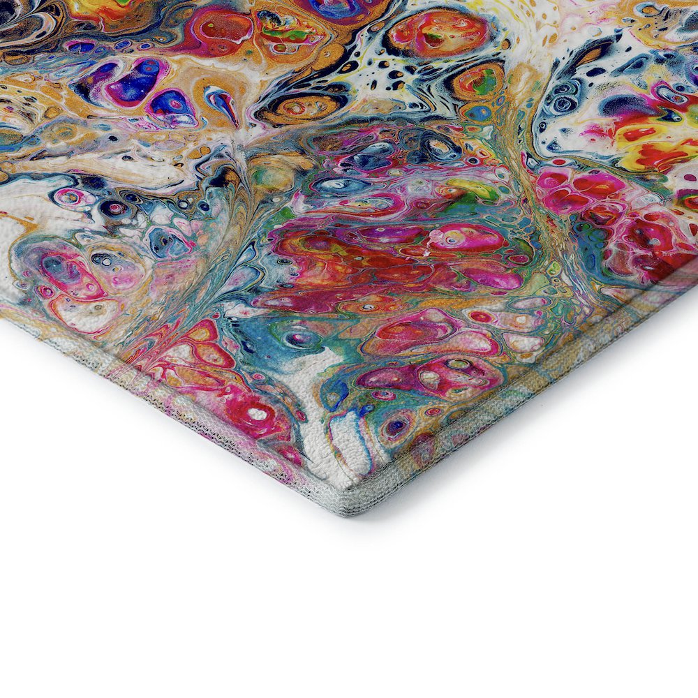 Premium Machine Washable Mayfield  Kaleidoscope 5' x 7'6" Rug. Picture 3