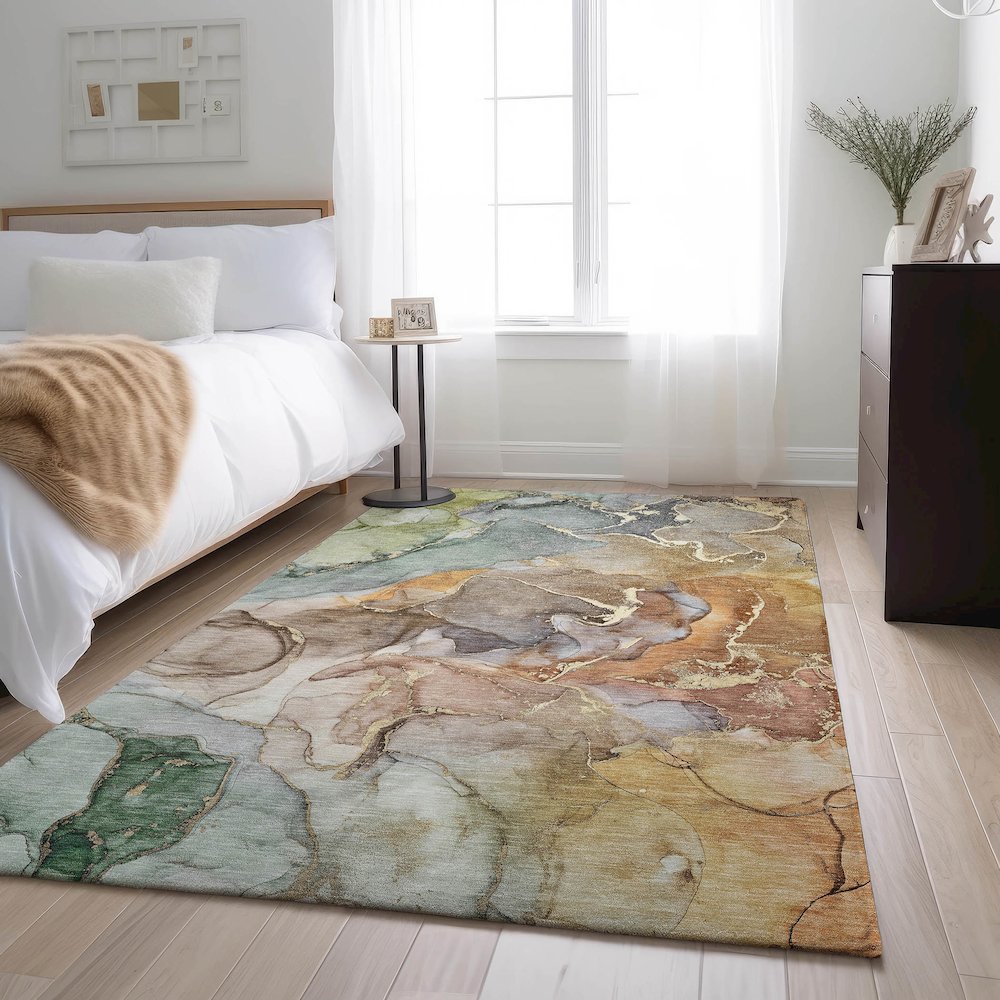 Premium Machine Washable Mayfield  Beige 9' x 12' Rug. Picture 5