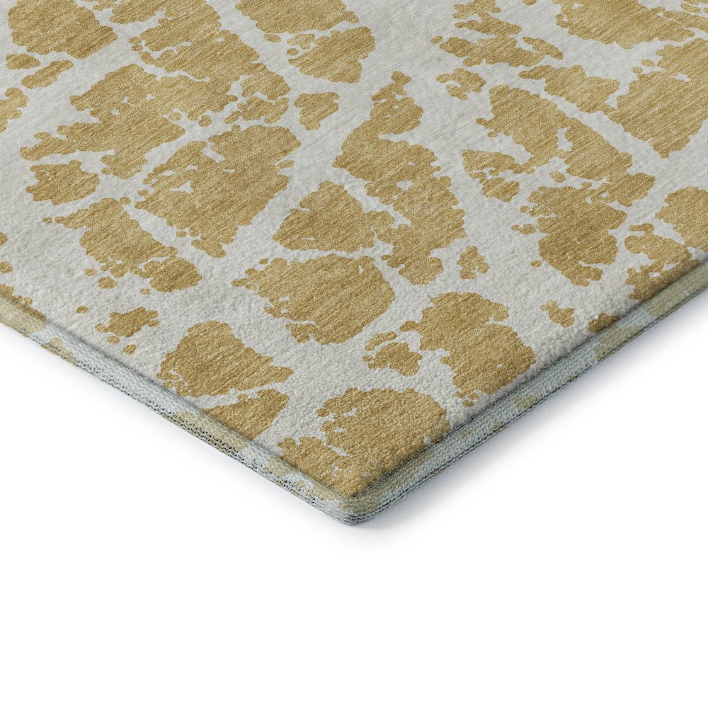 Premium Machine Washable Mayfield  Gold 5' x 7'6" Rug. Picture 3