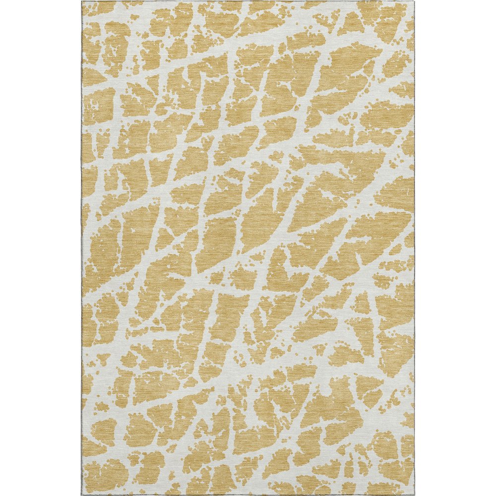 Premium Machine Washable Mayfield  Gold 9' x 12' Rug. Picture 1