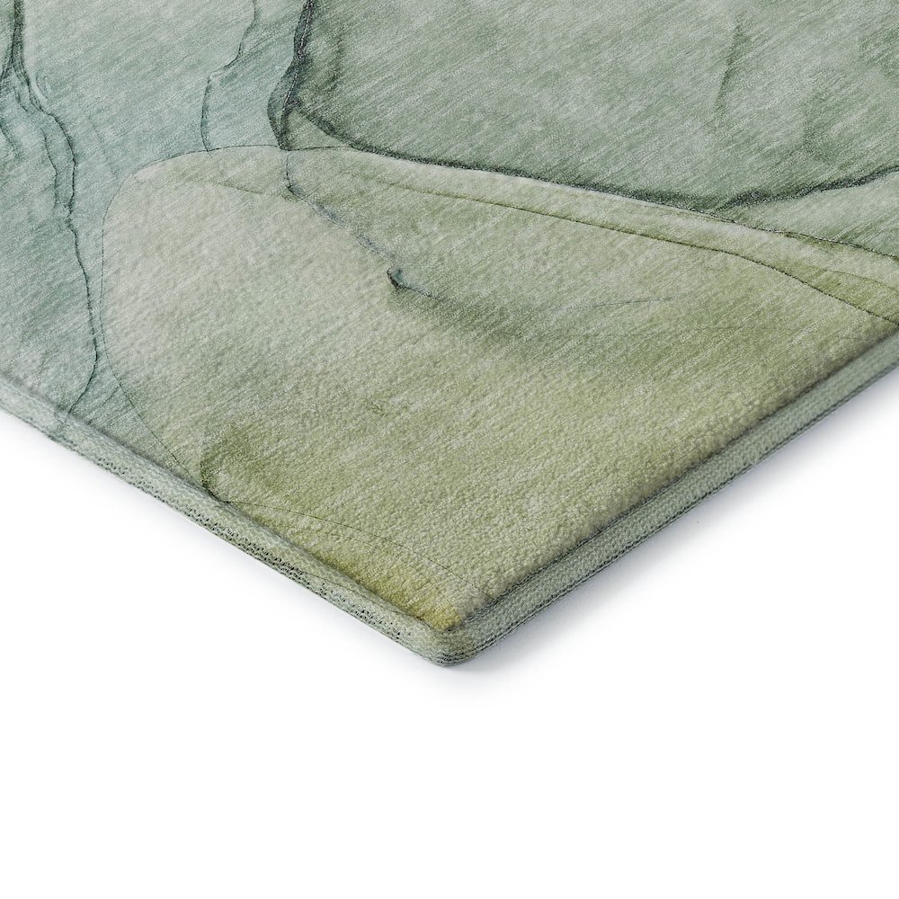 Premium Machine Washable Mayfield  Green 5' x 7'6" Rug. Picture 3