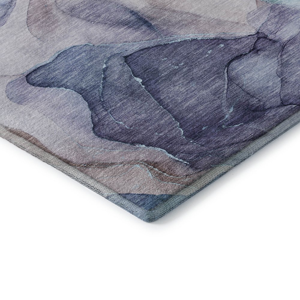 Premium Machine Washable Mayfield  Navy 5' x 7'6" Rug. Picture 3