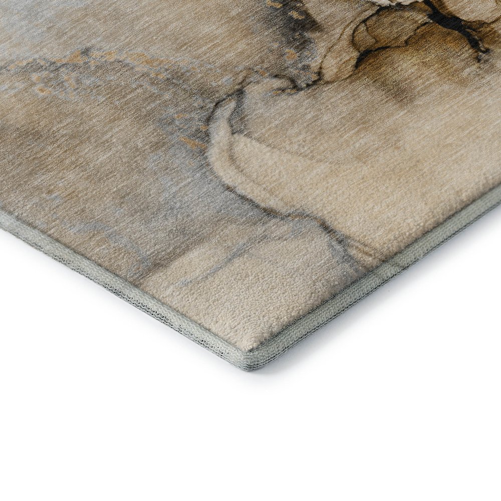 Premium Machine Washable Mayfield  Beige 5' x 7'6" Rug. Picture 3