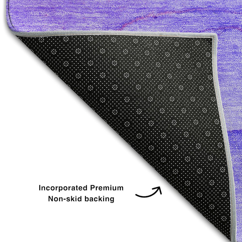 Premium Machine Washable Mayfield  Purple 5' x 7'6" Rug. Picture 2