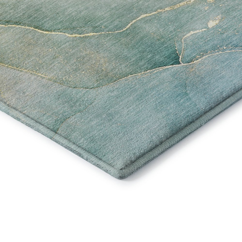 Premium Machine Washable Mayfield  Green 5' x 7'6" Rug. Picture 3