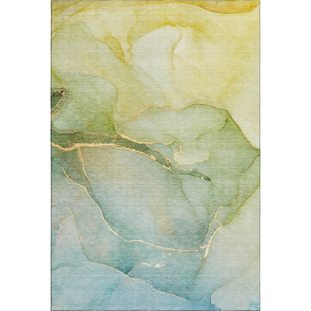 Premium Machine Washable Mayfield  Green 9' x 12' Rug. Picture 1