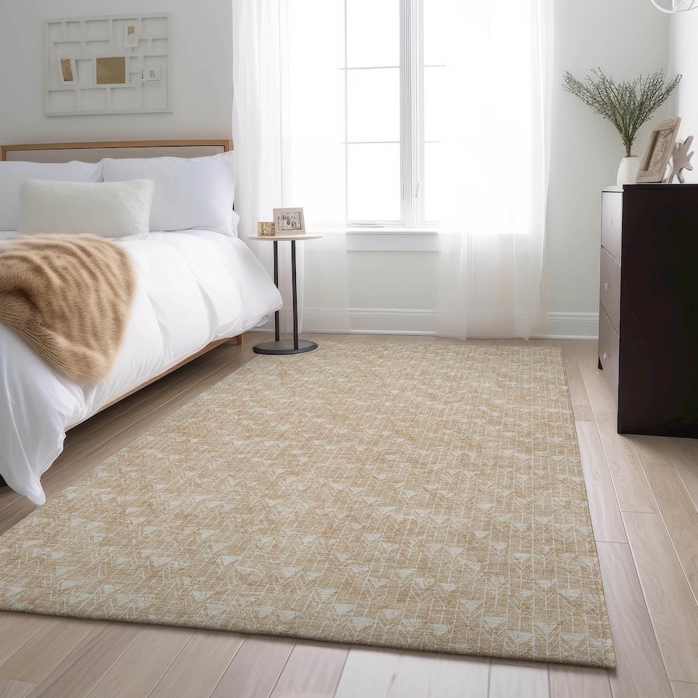 Premium Machine Washable Mayfield  Beige 9' x 12' Rug. Picture 5