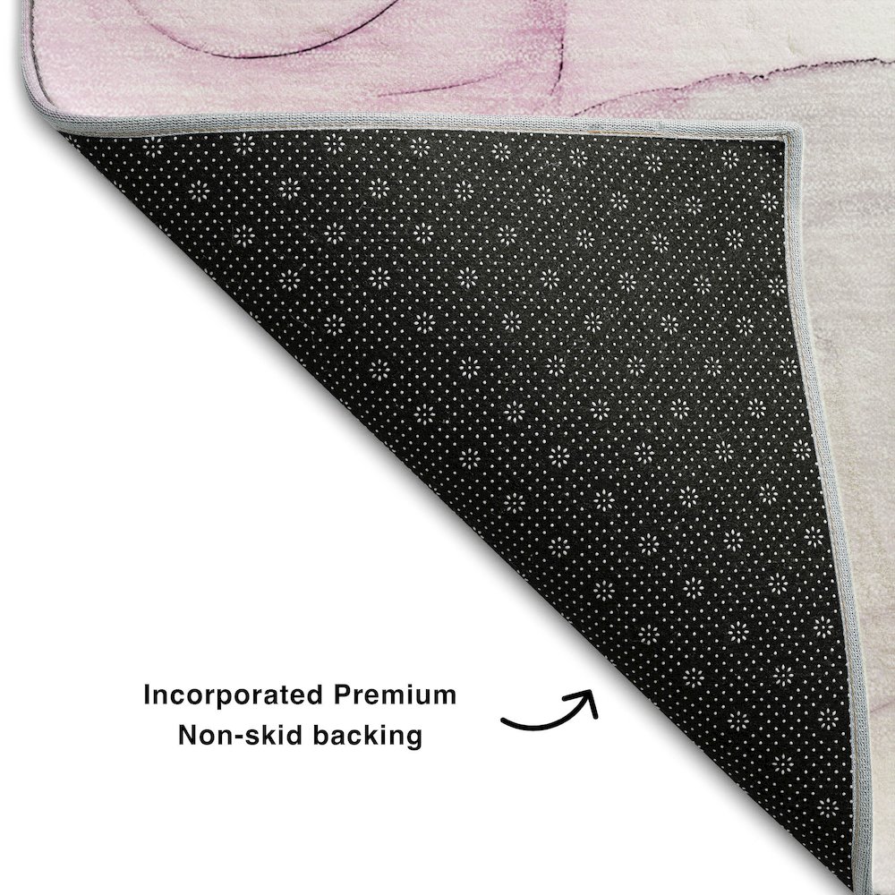 Premium Machine Washable Mayfield  Pink 5' x 7'6" Rug. Picture 2