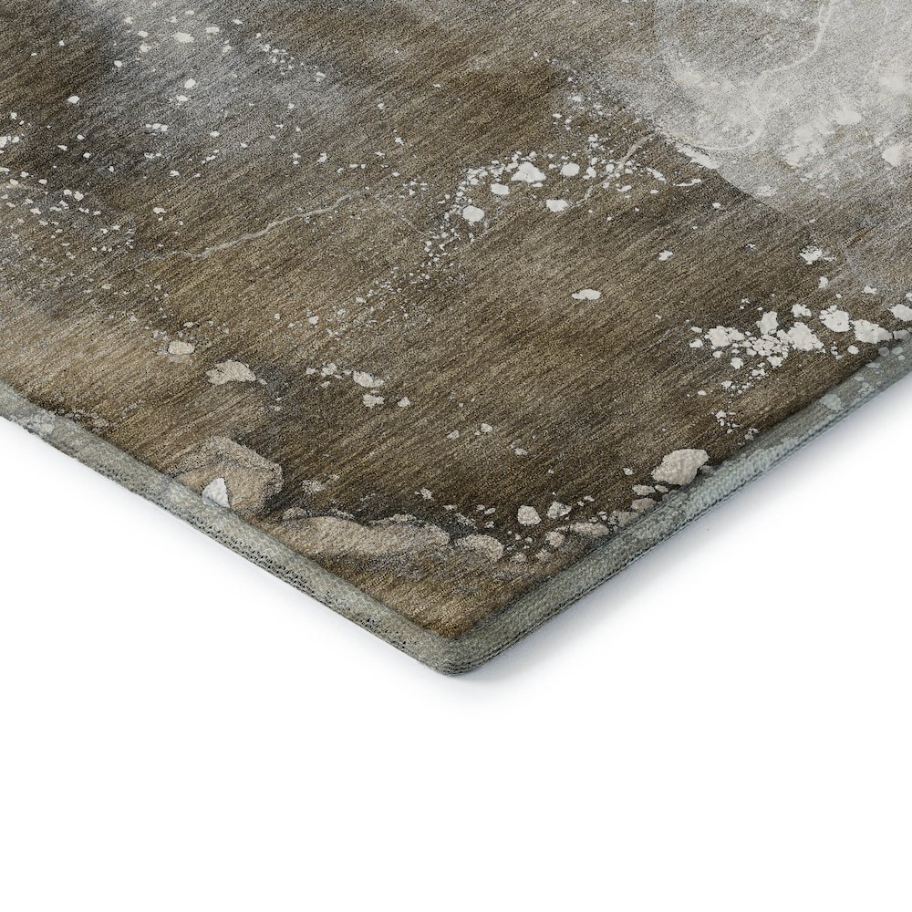 Premium Machine Washable Mayfield  Brown 5' x 7'6" Rug. Picture 3